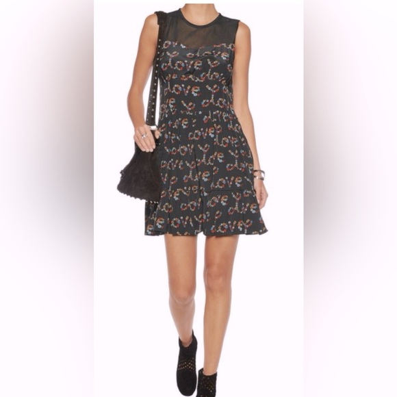 Sandro Dresses & Skirts - Sandro Paris Love Black Multi Red Flower
Floral Dress Size 1 UK 8 EU 36 Silk
